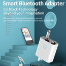 K16 2 in 1 3.5mm AUX + RAC Dual Output Plug-in Bluetooth 5.0 Audio Transmitter Receiver with Remote Control, CN Plug (Black)