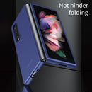 For Samsung Galaxy Z Fold3 5G Skin Feel Frosted Electroplating Foldable PC Protective Case (Rose Gold)