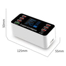 A9P 8 In 1 Multi-function Smart Digital Display Charging Station Socket Holder Stand
