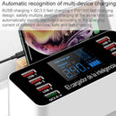 A9P 8 In 1 Multi-function Smart Digital Display Charging Station Socket Holder Stand