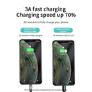 JOYROOM S-M411 Sharp Series 3A Micro USB Interface Charging + Transmission Nylon Braided Data Cable with Drop-shaped Indicator Light, Cable Length: 2m (Black)