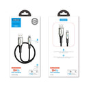 JOYROOM S-M411 Sharp Series 3A Micro USB Interface Charging + Transmission Nylon Braided Data Cable with Drop-shaped Indicator Light, Cable Length: 2m (Black)