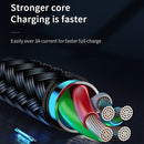 JOYROOM S-M411 Sharp Series 3A USB-C / Type-C Interface Charging + Transmission Nylon Braided Data Cable with Drop-shaped Indicator Light, Cable Length: 2m (Black)