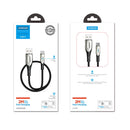 JOYROOM S-M411 Sharp Series 3A USB-C / Type-C Interface Charging + Transmission Nylon Braided Data Cable with Drop-shaped Indicator Light, Cable Length: 2m (Black)