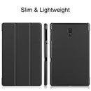 Custer Texture Horizontal Flip PU Leather Case for Galaxy Tab A 10.5 / T595 & T590, with Three-folding Holder & Sleep / Wake-up Function (Black)