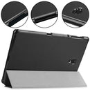 Custer Texture Horizontal Flip PU Leather Case for Galaxy Tab A 10.5 / T595 & T590, with Three-folding Holder & Sleep / Wake-up Function (Black)