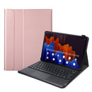 A970-A Splittable Bluetooth Keyboard Leather Tablet Case for Samsung Galaxy Tab S7 / S7 FE T730 / S7+ T970 / T975, with Touchpad & Holder(Rose Gold)
