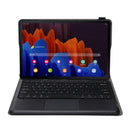 A970-A Splittable Bluetooth Keyboard Leather Tablet Case for Samsung Galaxy Tab S7 / S7 FE T730 / S7+ T970 / T975, with Touchpad & Holder(Black)