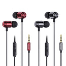 USAMS US-SJ548 EP-44 3.5mm Aluminum Alloy In-ear Wired Earphone with Central Control, Length: 1.2m (Black)