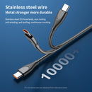 ADC-009 USB to USB-C / Type-C Zinc Alloy Hose Fast Charging Data Cable, Cable Length: 1m (Gun Metal)
