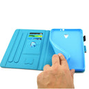 For Galaxy Tab A 8.0 / T380 & T385 Golden Butterflies Pattern Horizontal Flip Leather Case with Holder & Card Slots