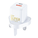 WK WP-U138 PD20W Type-C / USB-C + USB Fast Charging Power Adapter Charger, UK Plug
