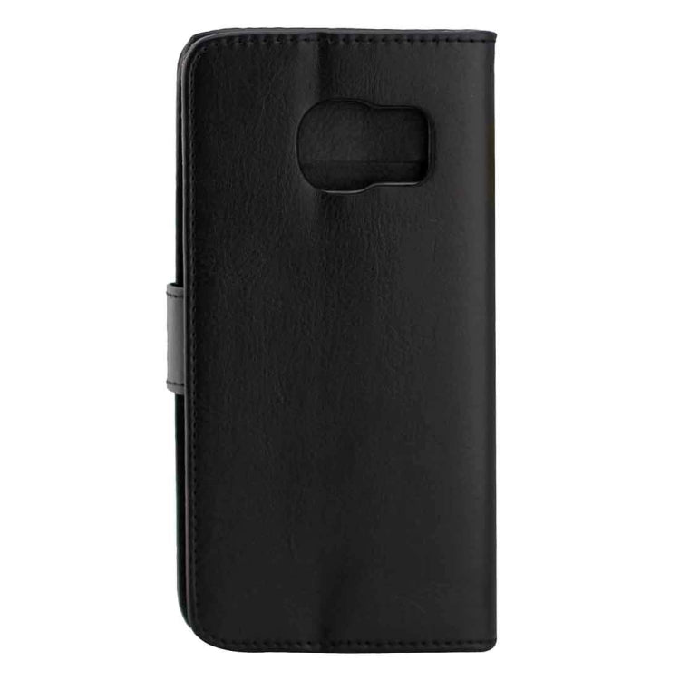 For Galaxy S7 Edge / G935 Crazy Horse Texture Horizontal Flip Magnetic Snap Leather Case with Adjustable Holder & Card Slots & Photo Frame & Wallet(Black)