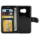 For Galaxy S7 Edge / G935 Crazy Horse Texture Horizontal Flip Magnetic Snap Leather Case with Adjustable Holder & Card Slots & Photo Frame & Wallet(Black)