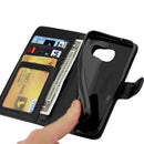 For Galaxy S7 Edge / G935 Crazy Horse Texture Horizontal Flip Magnetic Snap Leather Case with Adjustable Holder & Card Slots & Photo Frame & Wallet(Black)