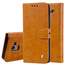 Business Style Oil Wax Texture Horizontal Flip Leather Case for Galaxy J6 (EU Version) (2018), with Holder & Card Slots & Wallet (Brown)