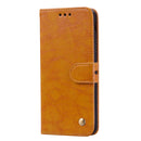 Business Style Oil Wax Texture Horizontal Flip Leather Case for Galaxy J6 (EU Version) (2018), with Holder & Card Slots & Wallet (Brown)