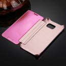 For Galaxy A5 (2017) / A520 Plating Mirror Horizontal Flip Leather Case with Sleep / Wake-up Function(Pink)