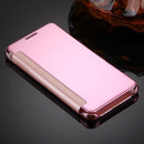 For Galaxy A5 (2017) / A520 Plating Mirror Horizontal Flip Leather Case with Sleep / Wake-up Function(Pink)