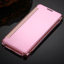 For Galaxy A5 (2017) / A520 Plating Mirror Horizontal Flip Leather Case with Sleep / Wake-up Function(Pink)