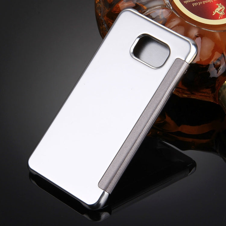 For Galaxy A7 (2017) / A720 Plating Mirror Horizontal Flip Leather Case with Sleep / Wake-up Function(White)