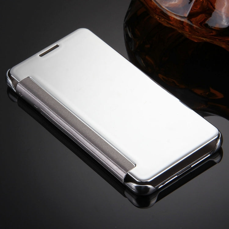 For Galaxy A7 (2017) / A720 Plating Mirror Horizontal Flip Leather Case with Sleep / Wake-up Function(White)