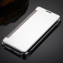 For Galaxy A7 (2017) / A720 Plating Mirror Horizontal Flip Leather Case with Sleep / Wake-up Function(White)