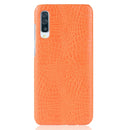 Shockproof Crocodile Texture PC + PU Protective Case for Galaxy A50 (Yellow)