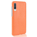 Shockproof Crocodile Texture PC + PU Protective Case for Galaxy A50 (Yellow)