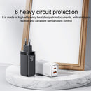 USAMS US-CC153 T47 65W USB-A+USB-C / Type-C Dual Port Super Silicon Fast Charger, EU Plug (Black)