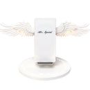 10W Smart Vertical Angel Wings Shape Mobile Phone Wireless Charger with Lighting Base