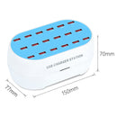830-18 120W 18 USB Ports Multifunction Smart Charger Station AC100-240V, US Plug (White)