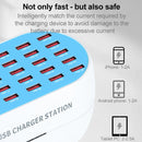 830-18 120W 18 USB Ports Multifunction Smart Charger Station AC100-240V, US Plug (White)