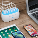830-18 120W 18 USB Ports Multifunction Smart Charger Station AC100-240V, US Plug (White)