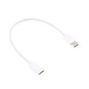 USB-C / Type-C Male to Type-C Female Extended Cable, Length: 1m (White)