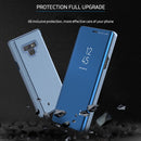 Mirror Clear View Horizontal Flip PU Leather Case for Galaxy Note 9 , with Holder(Black)