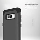For Galaxy S8 Dropproof 3 in 1 No gap in the middle Silicone sleeve for mobile phone(Black)