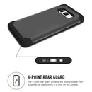 For Galaxy S8 Dropproof 3 in 1 No gap in the middle Silicone sleeve for mobile phone(Black)