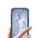 For Galaxy S8 Dropproof 3 in 1 No gap in the middle Silicone sleeve for mobile phone(Dark Blue)