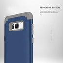 For Galaxy S8 Dropproof 3 in 1 No gap in the middle Silicone sleeve for mobile phone(Dark Blue)