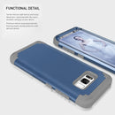 For Galaxy S8 Dropproof 3 in 1 No gap in the middle Silicone sleeve for mobile phone(Dark Blue)