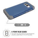 For Galaxy S8 Dropproof 3 in 1 No gap in the middle Silicone sleeve for mobile phone(Dark Blue)