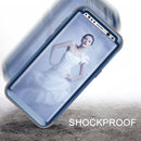 For Galaxy S8 Dropproof 3 in 1 No gap in the middle Silicone sleeve for mobile phone(Dark Blue)