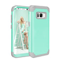 For Galaxy S8 Dropproof 3 in 1 No gap in the middle Silicone sleeve for mobile phone(Green)