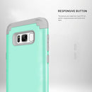 For Galaxy S8 Dropproof 3 in 1 No gap in the middle Silicone sleeve for mobile phone(Green)