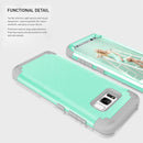 For Galaxy S8 Dropproof 3 in 1 No gap in the middle Silicone sleeve for mobile phone(Green)
