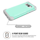 For Galaxy S8 Dropproof 3 in 1 No gap in the middle Silicone sleeve for mobile phone(Green)