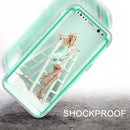 For Galaxy S8 Dropproof 3 in 1 No gap in the middle Silicone sleeve for mobile phone(Green)