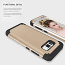 For Galaxy S8 Dropproof 3 in 1 No gap in the middle Silicone sleeve for mobile phone(Gold)