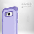 For Galaxy S8 Dropproof 3 in 1 No gap in the middle Silicone sleeve for mobile phone(Purple)